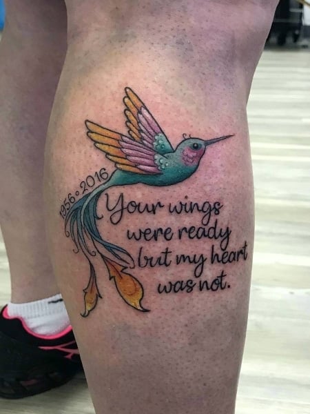 Memorial Hummingbird Tattoo
