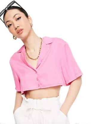 Pink Crop Shirt