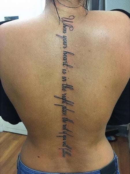 Quote Spine Tattoo