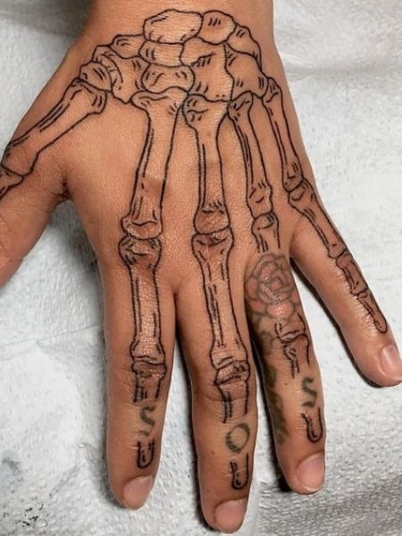 Skeleton Hand Tattoo 