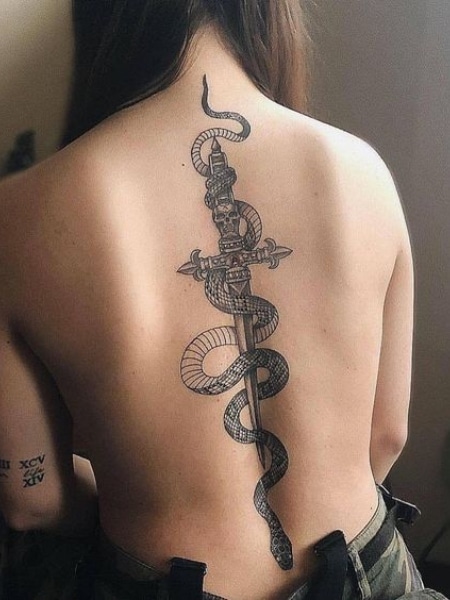 25 Purposeful Spine Tattoo Designs for Women and Girls