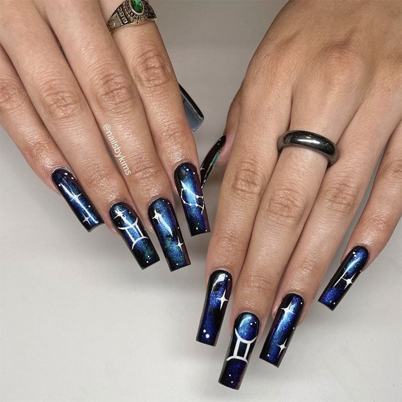 Star Constellations Acrylic Nail Ideas Nailsbykims