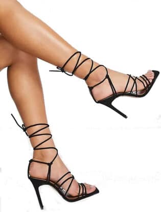 Strappy Black Heels