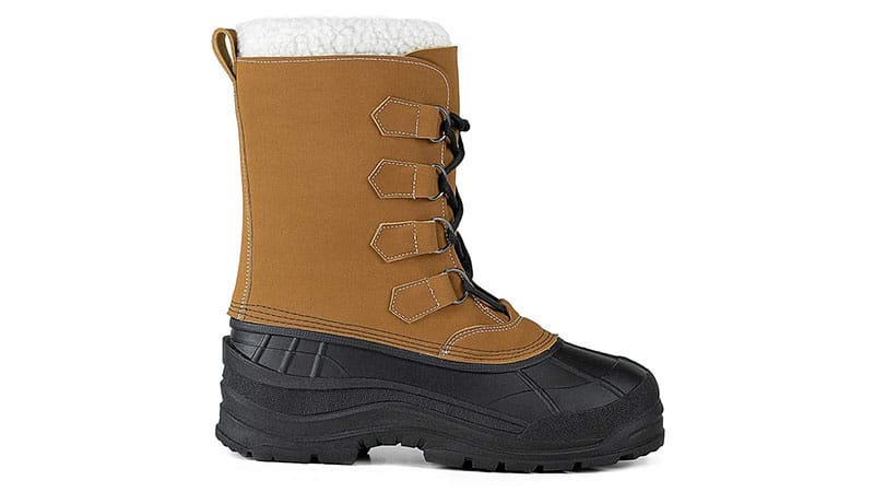 Tf Star Men's Leather Waterproof Winter Snow Skid Boots