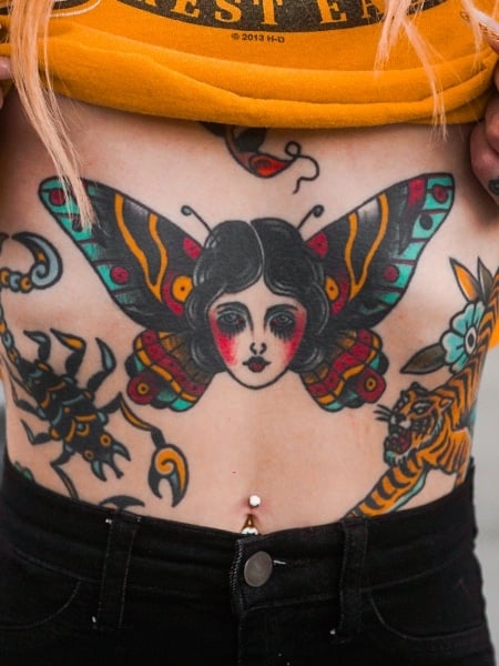 110 Underboob Tattoos  Sternum Tattoos Designs Ideas and Temporary  Tattoos  Tagged moth neartattoos