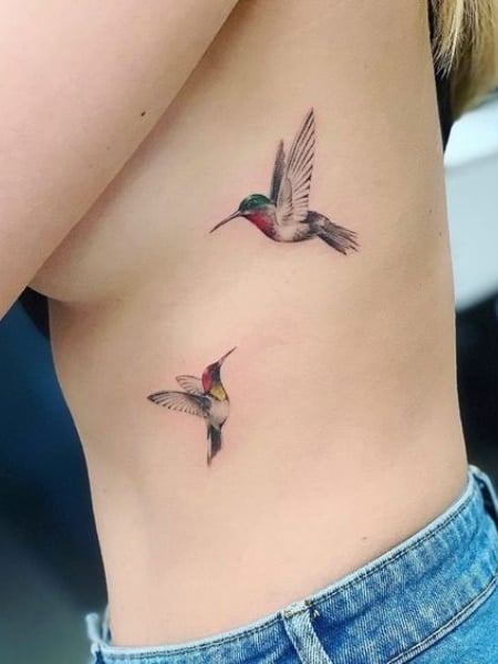 Two Hummingbirds Tattoo