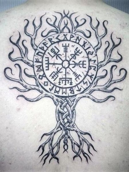 Vegvisir Viking Compass Tattoo