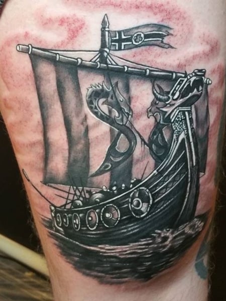 Viking Ship Tattoo 