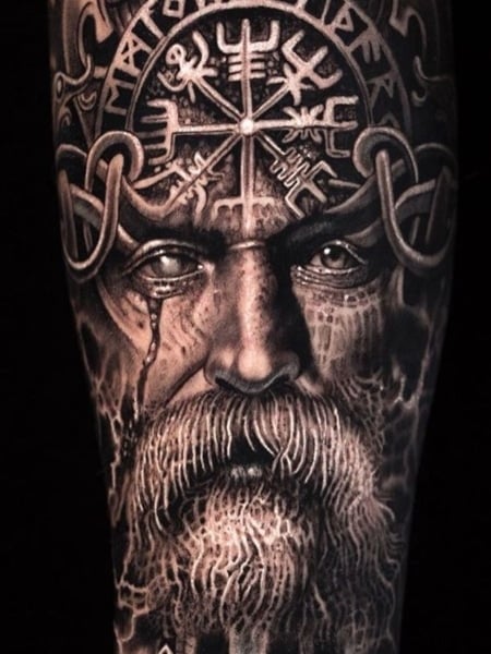 Odin Art  Viking warrior tattoos, Norse mythology tattoo, Warrior tattoos