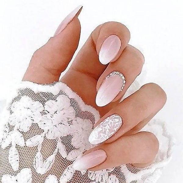 Wedding Nails With Diamonds