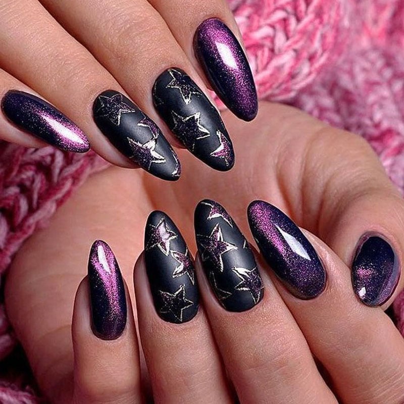 15 Purple Swirl Nail Ideas That Put a Playful Spin on a Regal Color