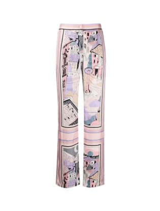 Dusty Pink Printed Trouseers
