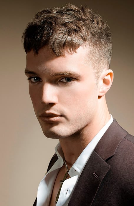 Fringe With Taper Fade Short Haircuts for men
