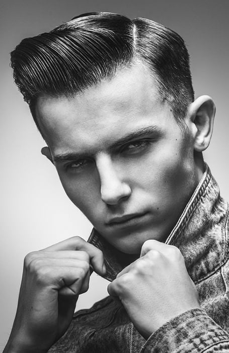 Hard Part With Quiff Men's Haircuts