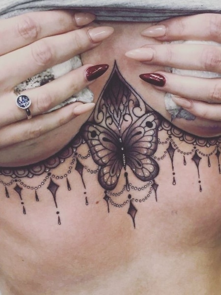 17 Sexy Underboob Tattoos You're Going to Love