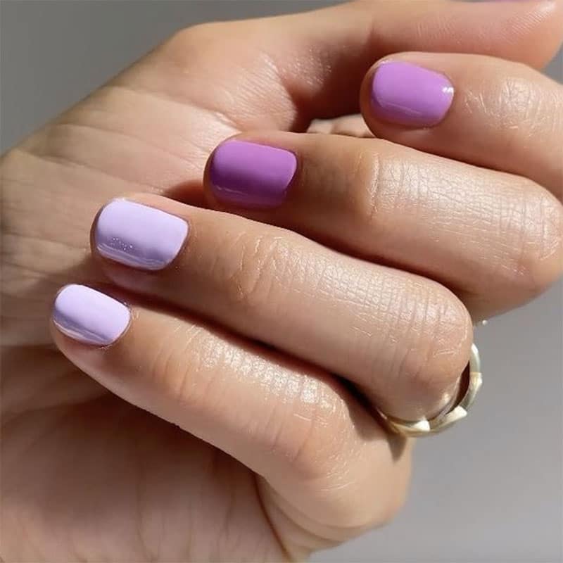 43 Nail Ideas to Inspire Your Next Mani - StayGlam | Purple nails, Purple  ombre nails, Lilac nails