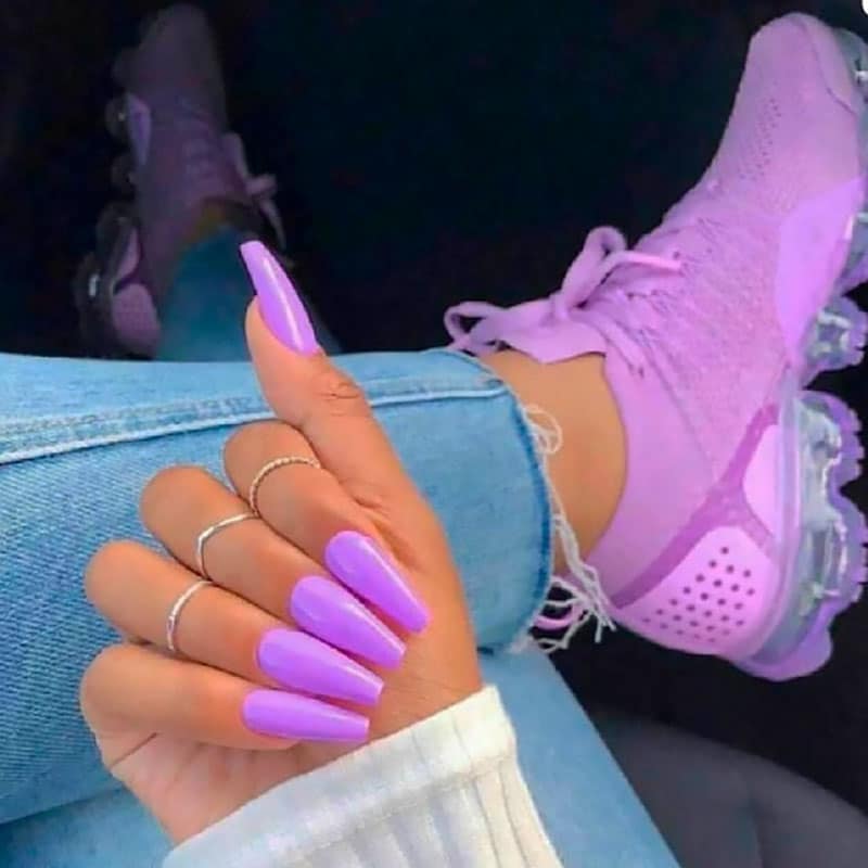 Neon Purple Nails