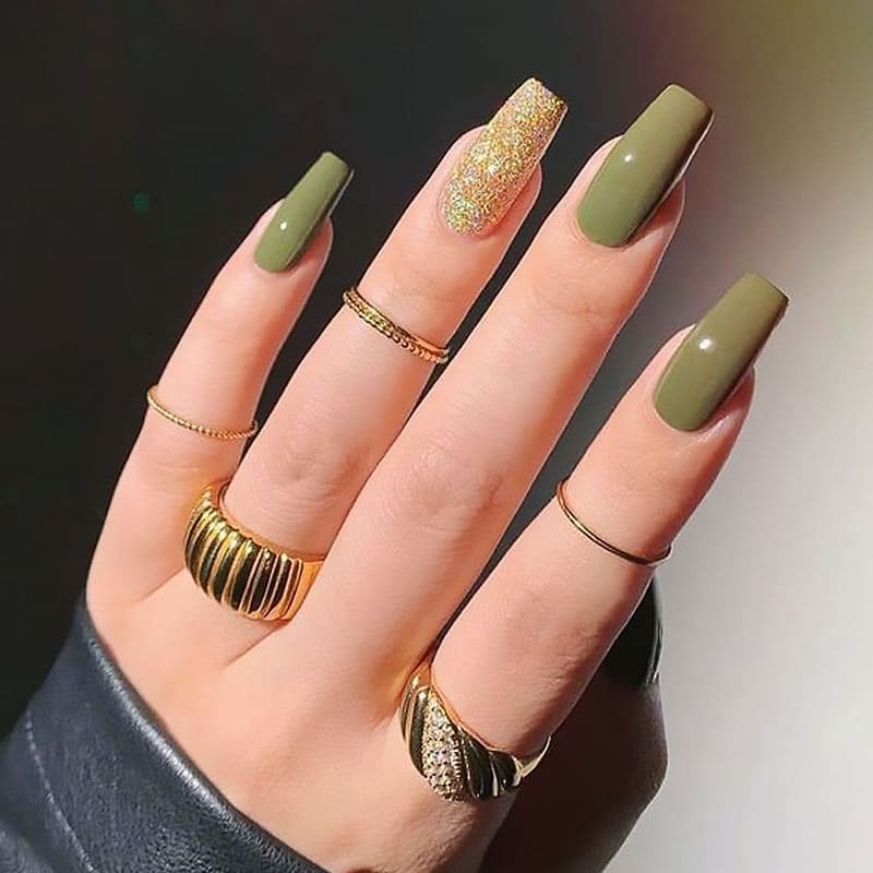101 Cute Olive Green Nails in 2023