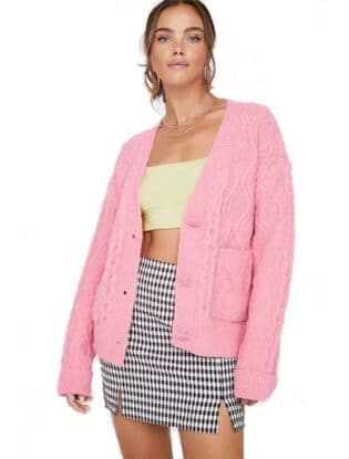 Pink Knit Cardigans