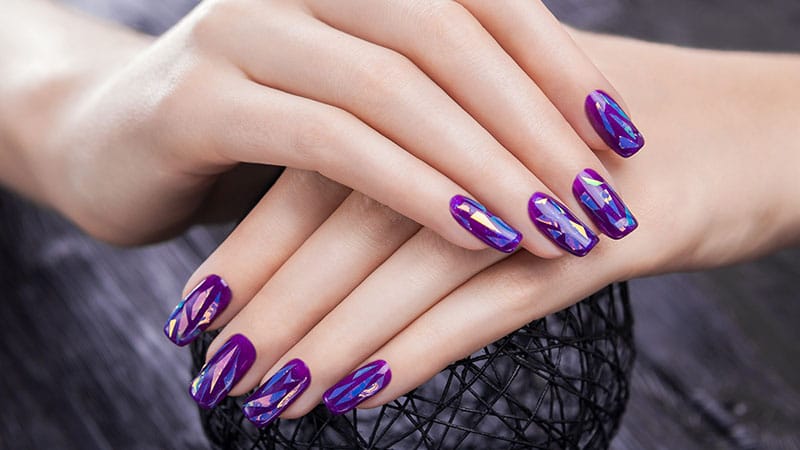 1. Purple SNS Nail Design Ideas - wide 6