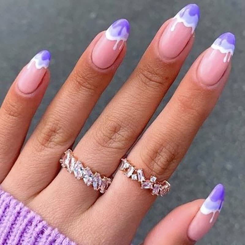 Purple Tip Nails