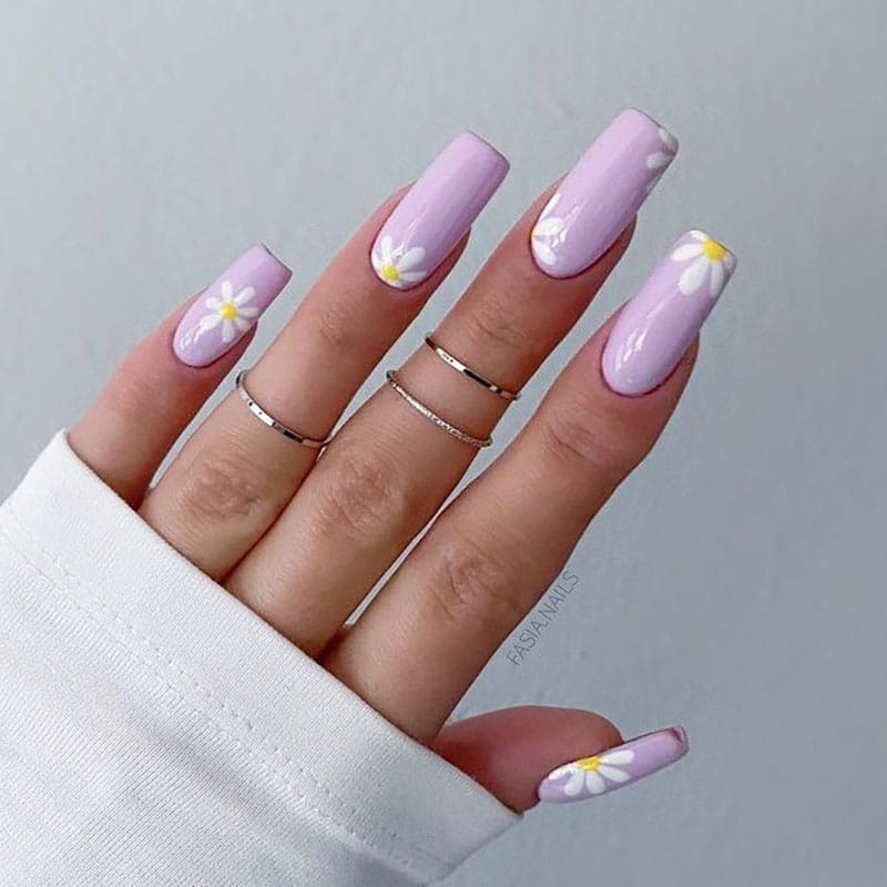 Light Purple Nail Designs for Mothers Day 2023