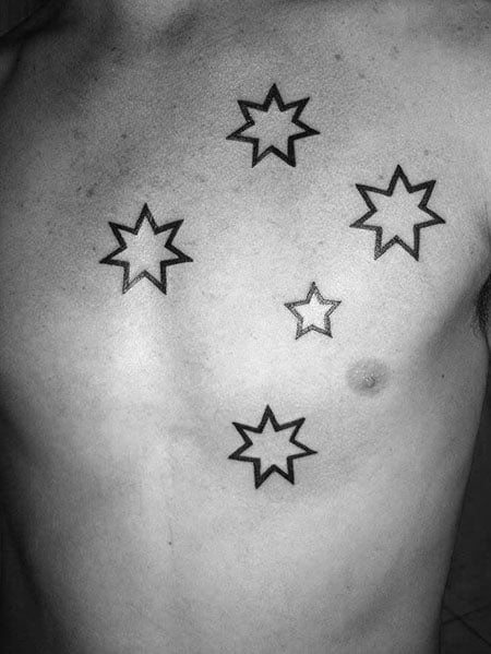 simple star tattoo designs for men