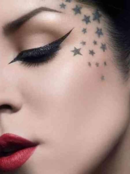 Star Face Tattoo