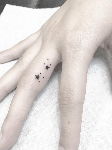 Stars Temporary Tattoo - Black Small Star Sheet Waterproof Men Women Kids |  eBay