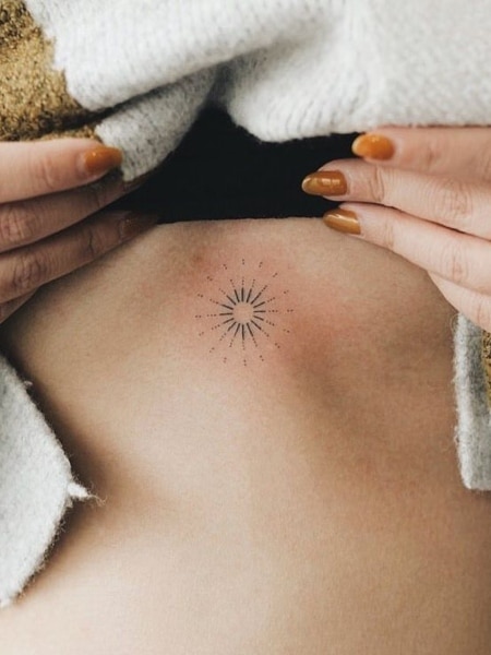 Sternum Star Tattoo