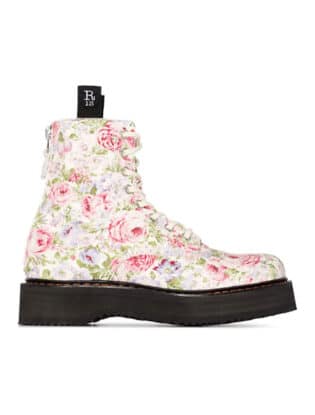 White Lace Up Boots