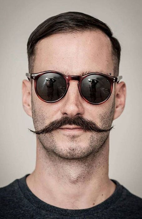 Handlebar Mustache With Short Back And Sides