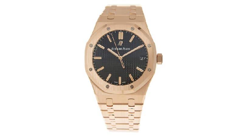 Audemars Piguet Royal Oak Black Dial Automatic Men's 18kt Rose Gold Watch