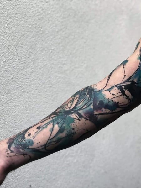 Abstract Sleeve Tattoo