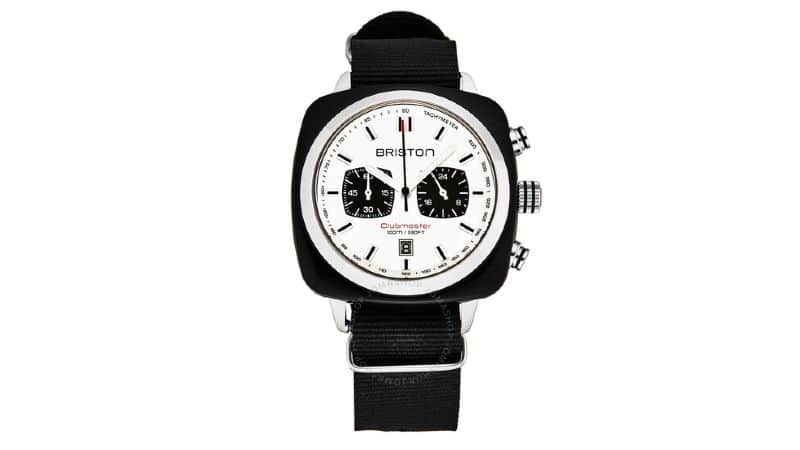 Briston Clubmaster Chronograph Quartz White Dial Men's Watch