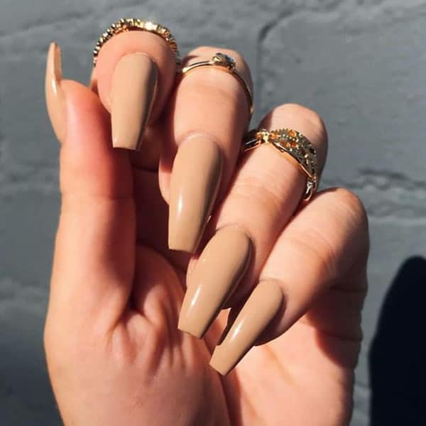 Beige Color Nails