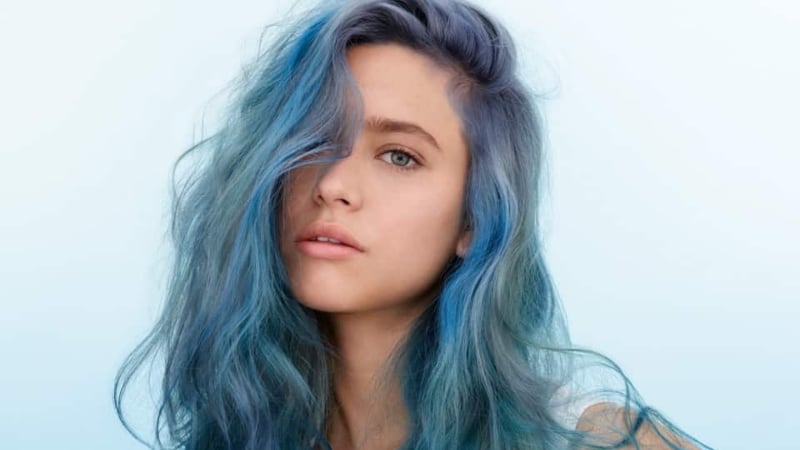 9. Dark Hair with Blue Pastel Ends - wide 7