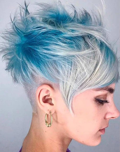 Blue Pixie With Undercut