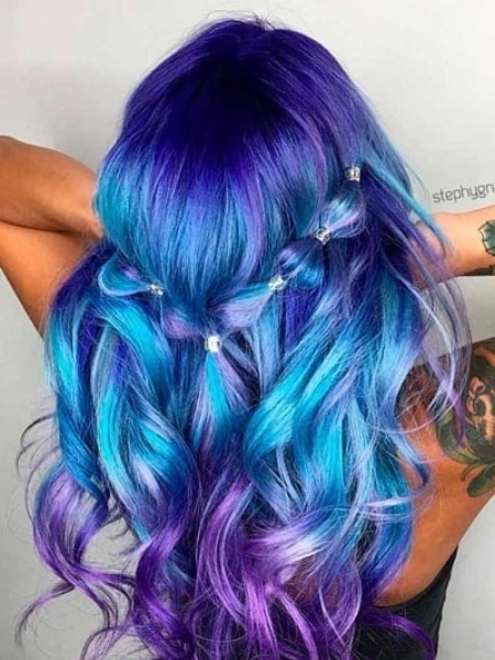 Blue And Purple Hair