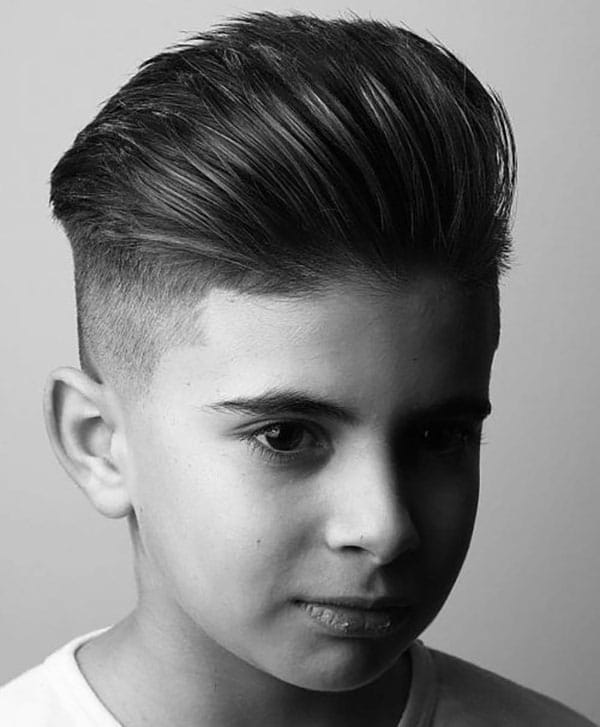 Boy Haircut Blowout With Taper Fade