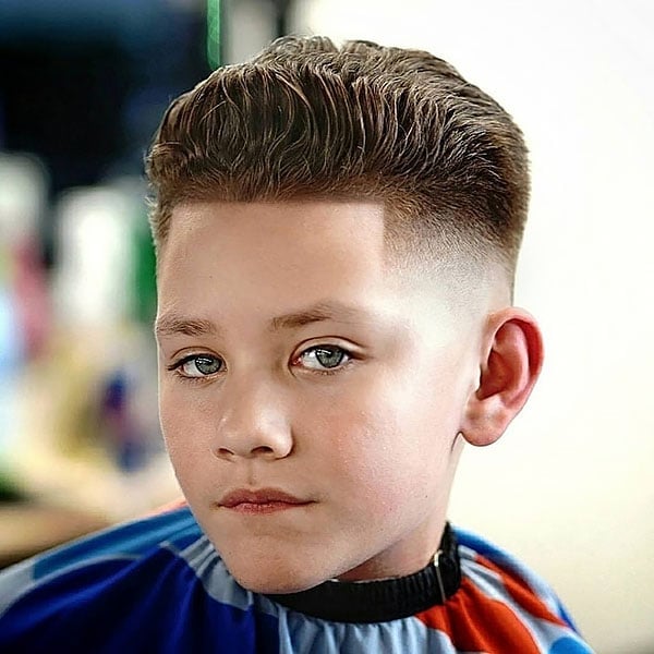 Boy Haircut Line Up With Skin Fade