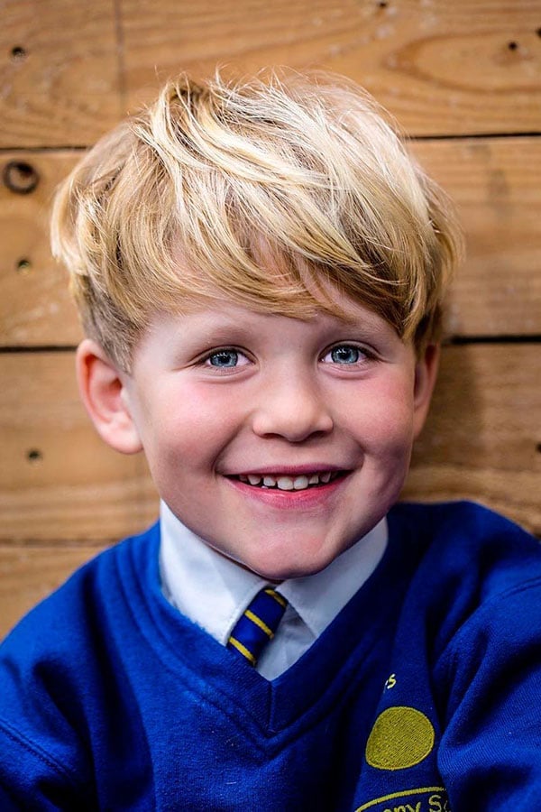 Boy Haircut Short Textured Bangs