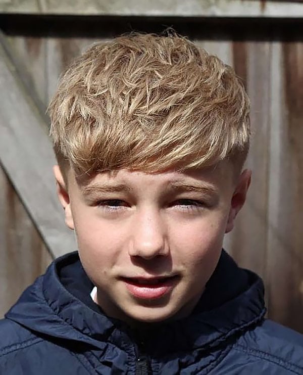 Image of Textured crop hairstyle for school boy