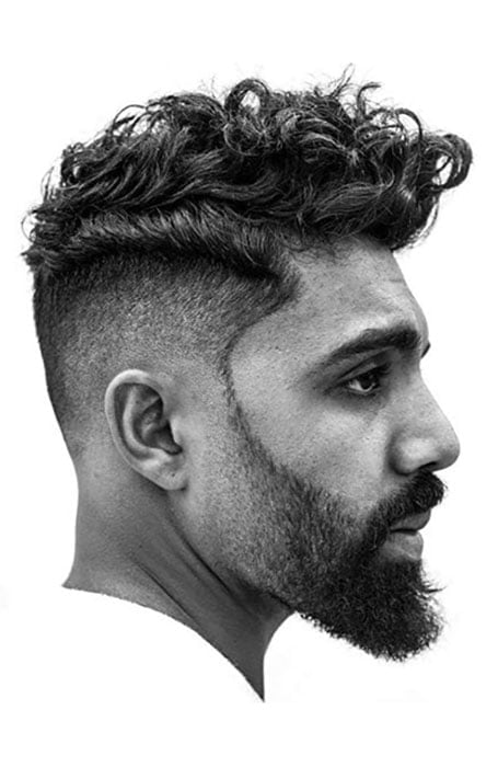 Curly Hair With High Fade