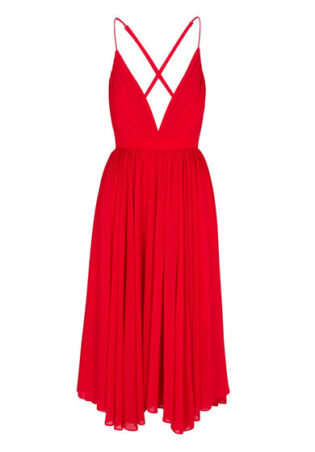 Enchanted Garden Midi Dress Cherry
