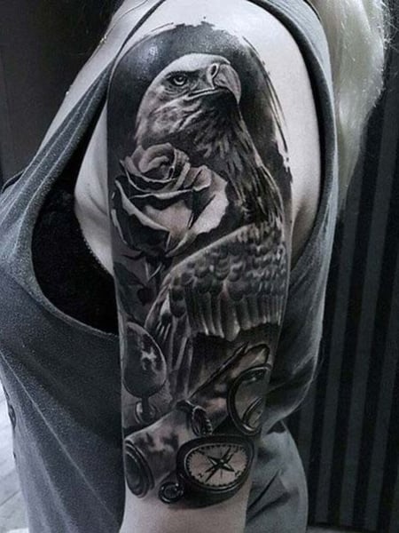 Eagle Upper Arm Tattoo