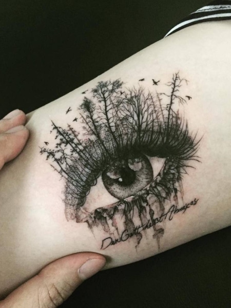 Eye Inner Arm Tattoo