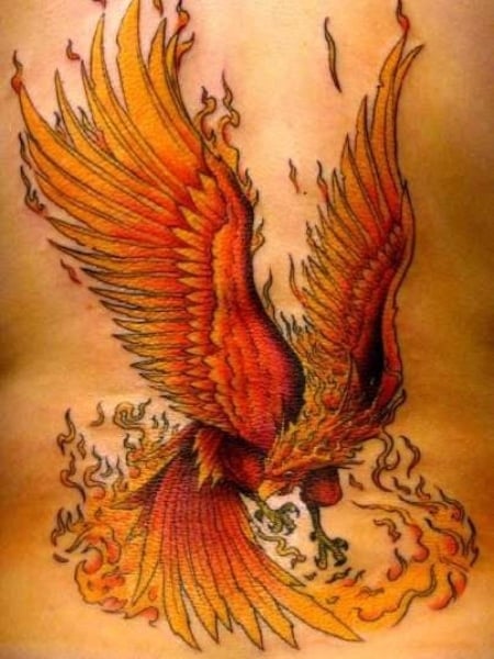 FLAMING PHOENIX  by LITOS TattooNOW