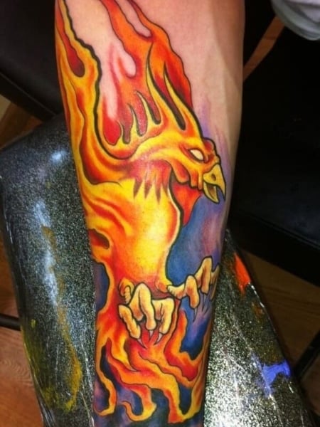 Forearm Phoenix Tattoo