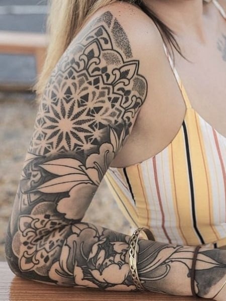 Geometric Sleeve Tattoo